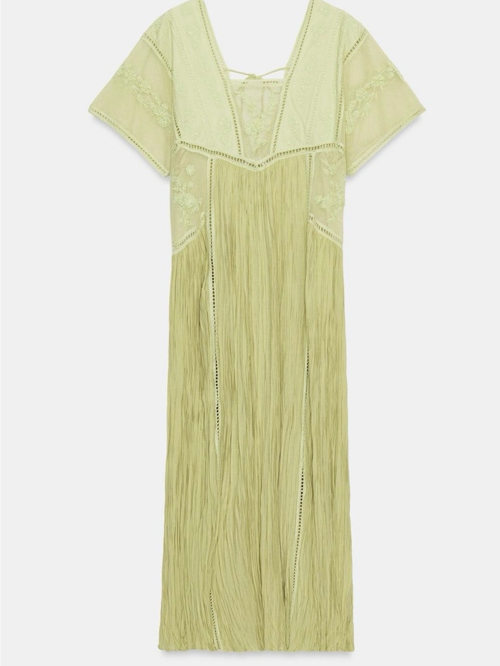 Zara embroidered pleated dress - Picture 3 of 3
